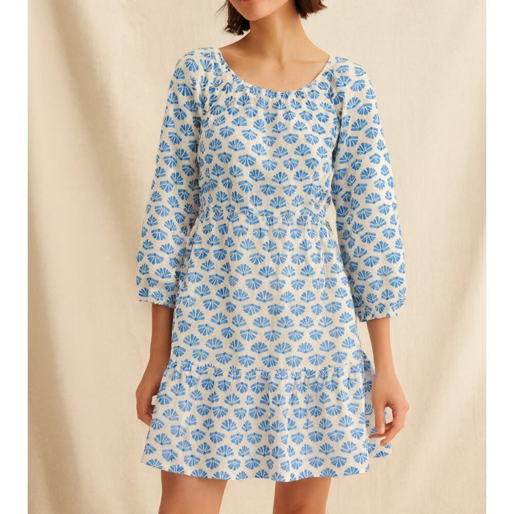 J Crew Cotton Coastal Scoopneck Dress size 10